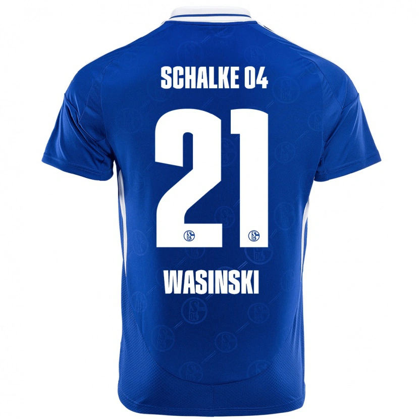 Danxen Enfant Maillot Martin Wasinski #21 Bleu Royal Tenues Domicile 2024/25 T-Shirt