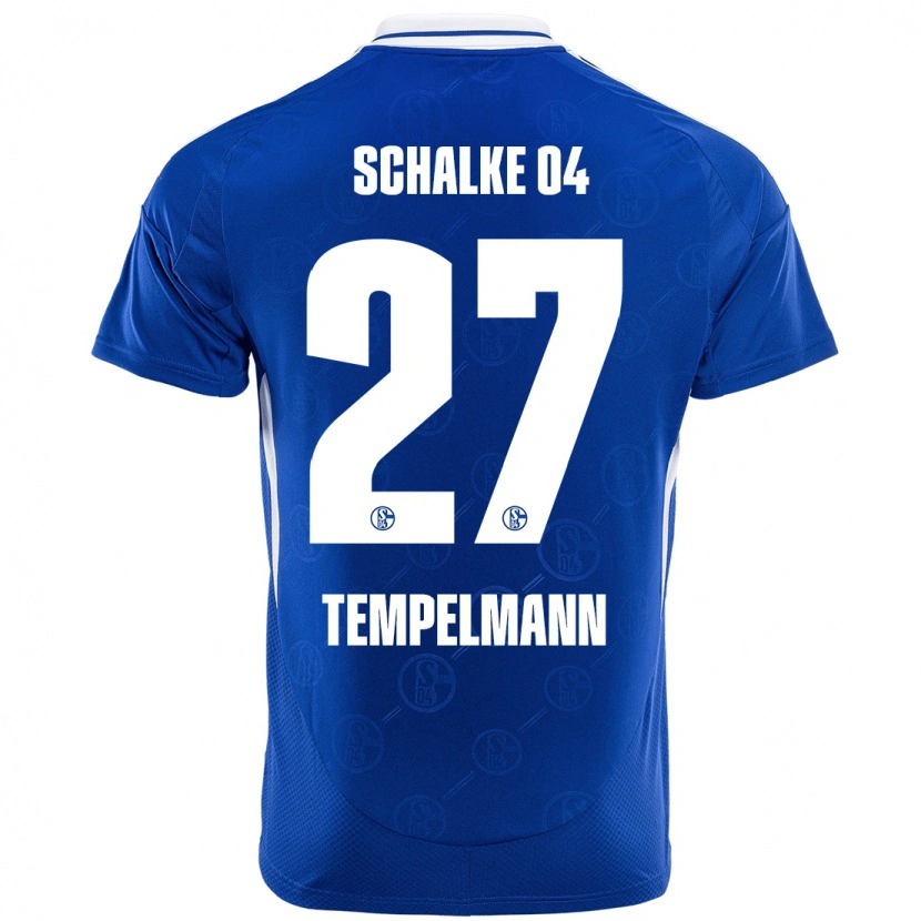 Danxen Enfant Maillot Lino Tempelmann #27 Bleu Royal Tenues Domicile 2024/25 T-Shirt