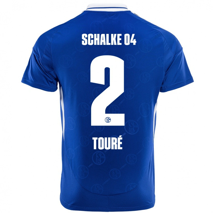 Danxen Enfant Maillot Tidiane Touré #2 Bleu Royal Tenues Domicile 2024/25 T-Shirt