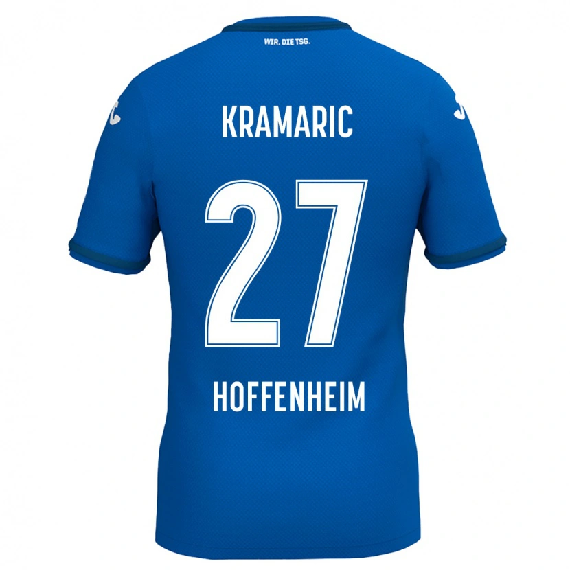 Danxen Enfant Maillot Andrej Kramaric #27 Bleu Royal Tenues Domicile 2024/25 T-Shirt