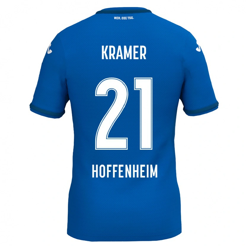 Danxen Enfant Maillot Emil Kramer #21 Bleu Royal Tenues Domicile 2024/25 T-Shirt