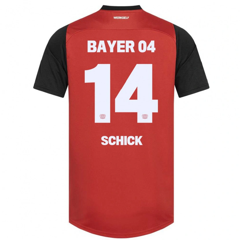 Danxen Enfant Maillot Patrik Schick #14 Rouge Noir Tenues Domicile 2024/25 T-Shirt