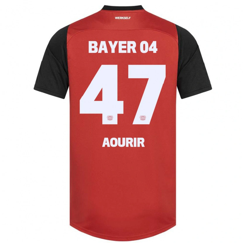 Danxen Enfant Maillot Ayman Aourir #47 Rouge Noir Tenues Domicile 2024/25 T-Shirt