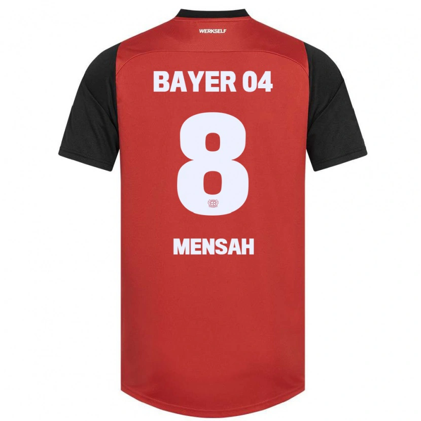 Danxen Enfant Maillot Naba Mensah #8 Rouge Noir Tenues Domicile 2024/25 T-Shirt