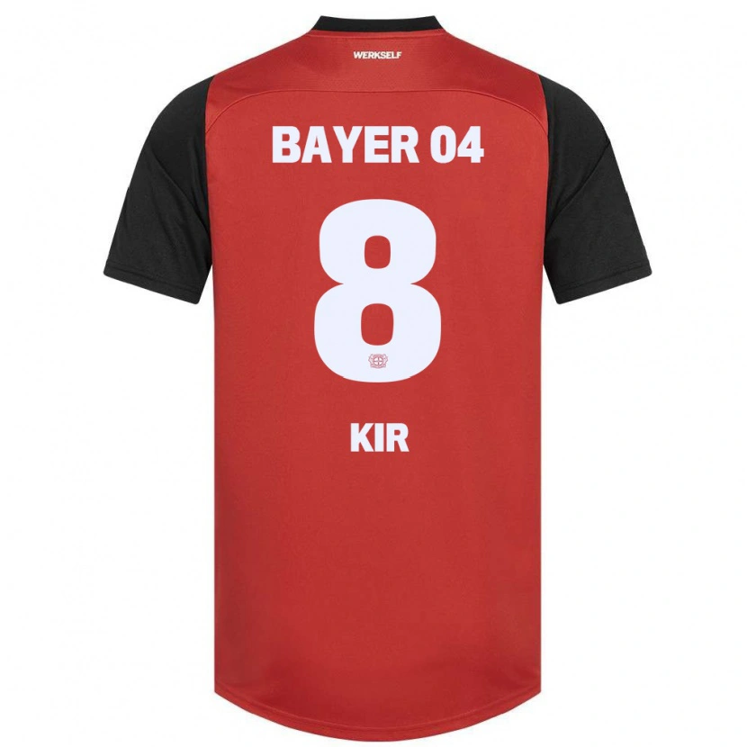 Danxen Enfant Maillot Burak Kir #8 Rouge Noir Tenues Domicile 2024/25 T-Shirt