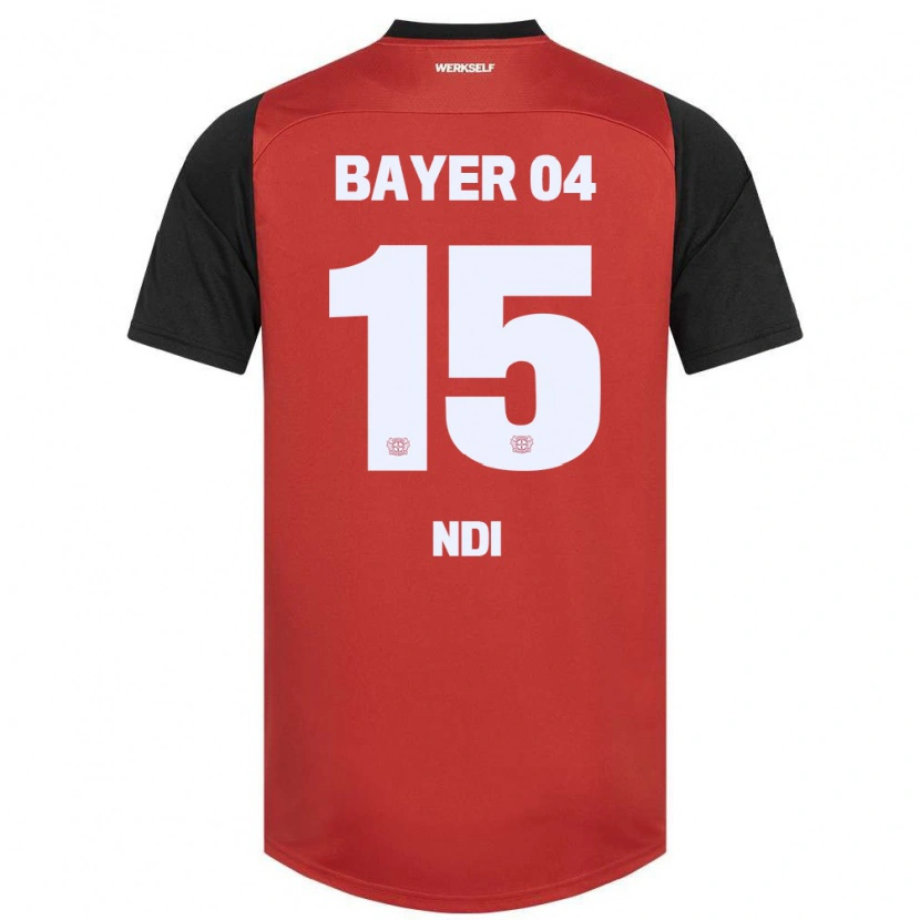 Danxen Enfant Maillot Bradley Ndi #15 Rouge Noir Tenues Domicile 2024/25 T-Shirt