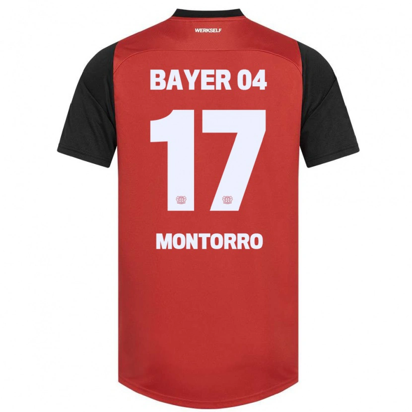 Danxen Enfant Maillot Josuè Montorro #17 Rouge Noir Tenues Domicile 2024/25 T-Shirt