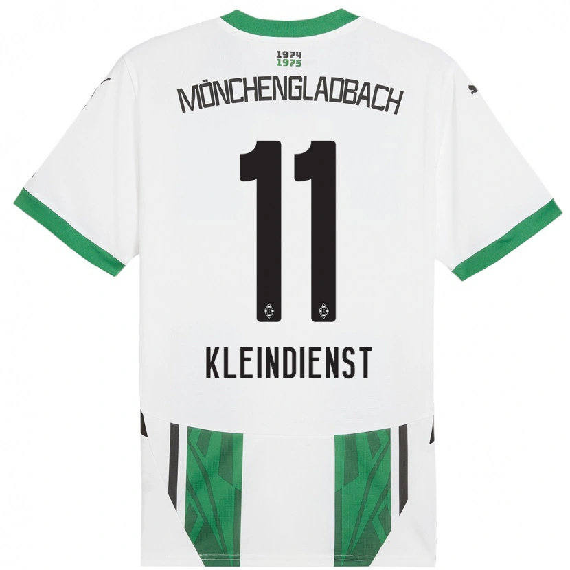 Danxen Enfant Maillot Tim Kleindienst #11 Blanc Vert Tenues Domicile 2024/25 T-Shirt