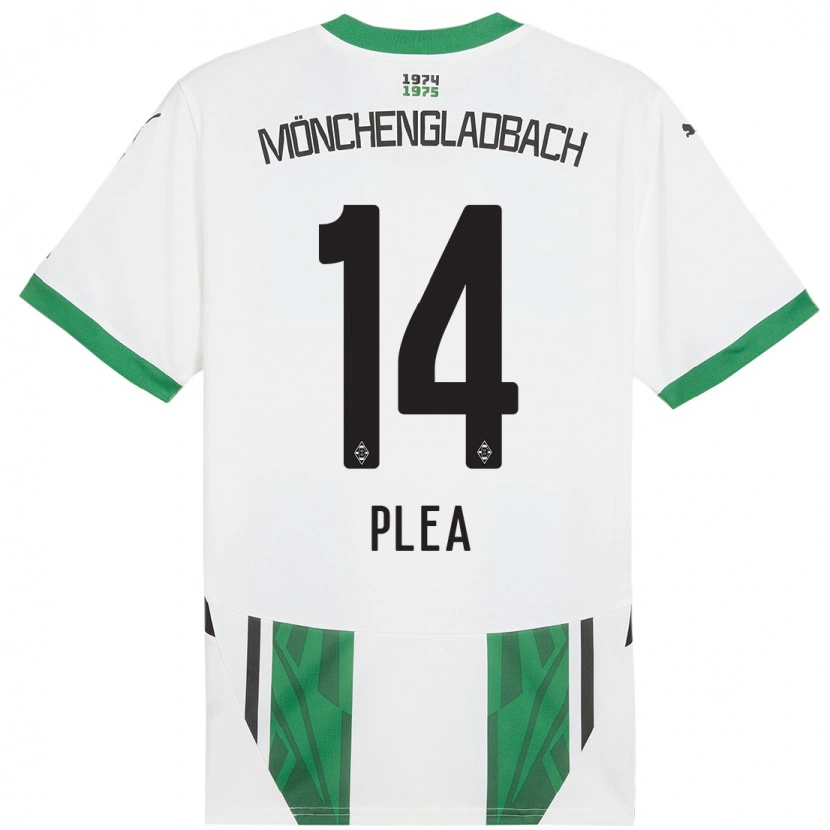 Danxen Enfant Maillot Alassane Plea #14 Blanc Vert Tenues Domicile 2024/25 T-Shirt