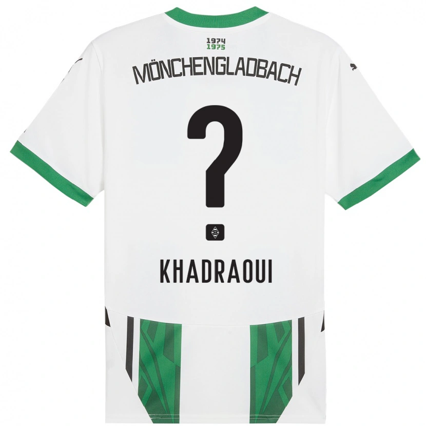 Danxen Enfant Maillot Elias Khadraoui #0 Blanc Vert Tenues Domicile 2024/25 T-Shirt