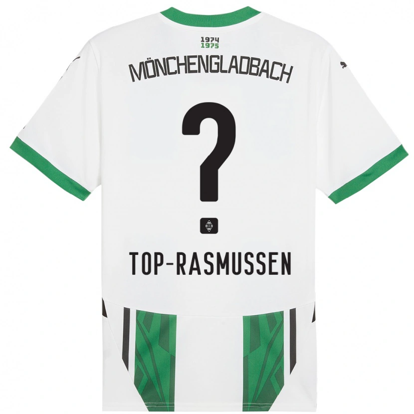 Danxen Enfant Maillot Tristan Top-Rasmussen #0 Blanc Vert Tenues Domicile 2024/25 T-Shirt