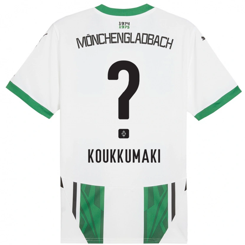 Danxen Enfant Maillot Taavi Koukkumäki #0 Blanc Vert Tenues Domicile 2024/25 T-Shirt