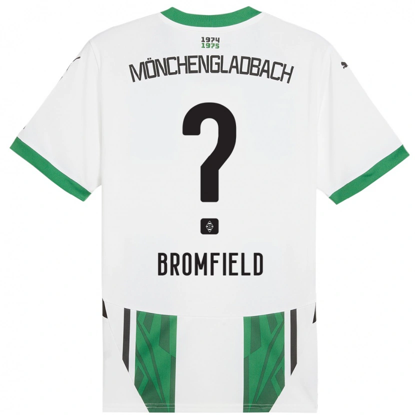 Danxen Enfant Maillot Rio Bromfield #0 Blanc Vert Tenues Domicile 2024/25 T-Shirt