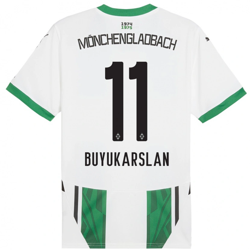 Danxen Enfant Maillot Oguzcan Büyükarslan #11 Blanc Vert Tenues Domicile 2024/25 T-Shirt