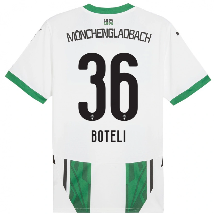 Danxen Enfant Maillot Winsley Boteli #36 Blanc Vert Tenues Domicile 2024/25 T-Shirt