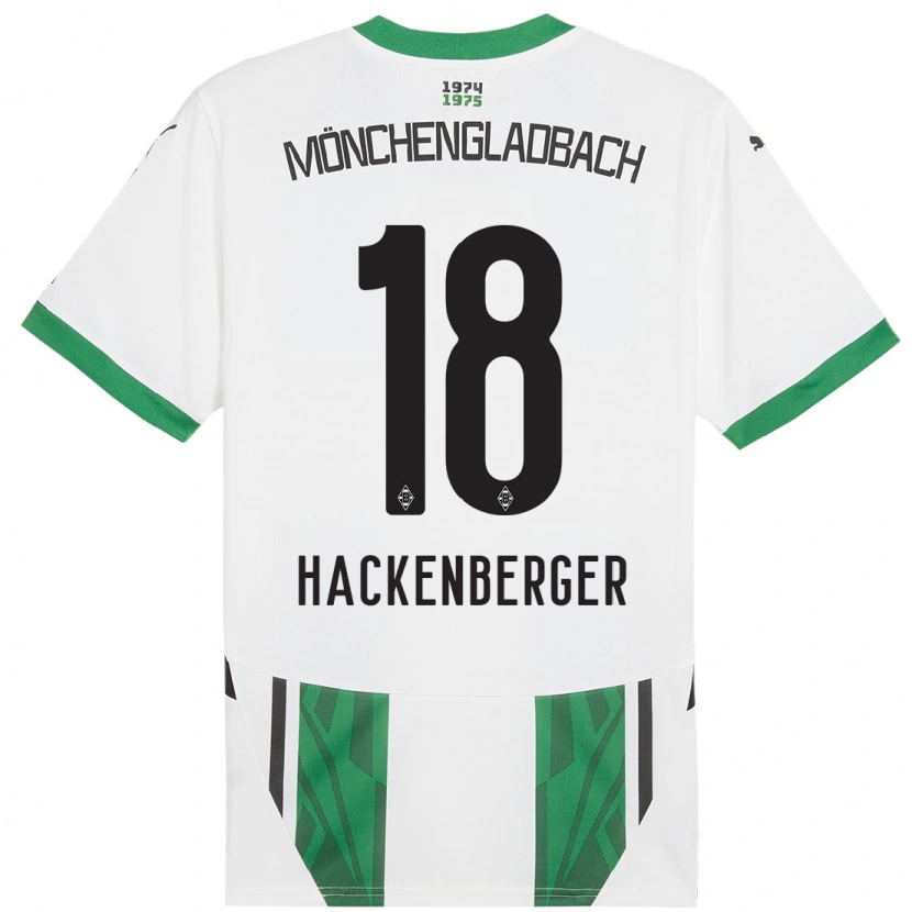 Danxen Enfant Maillot Jessica Hackenberger #18 Blanc Vert Tenues Domicile 2024/25 T-Shirt