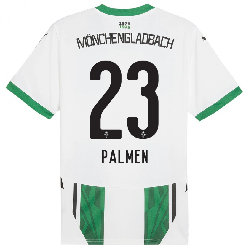 Danxen Enfant Maillot Luisa Palmen #23 Blanc Vert Tenues Domicile 2024/25 T-Shirt