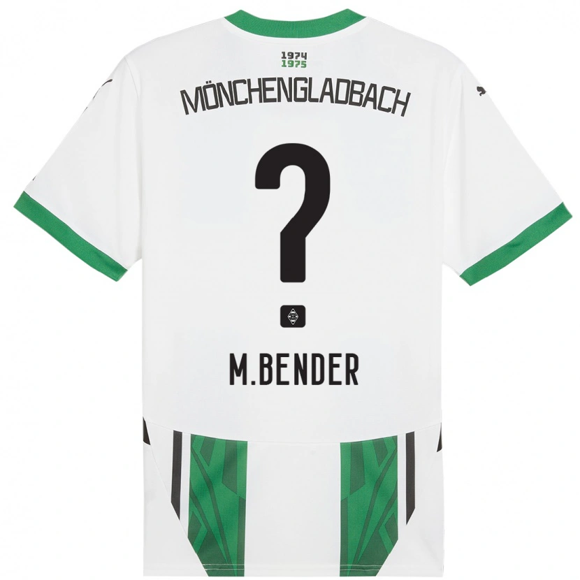 Danxen Enfant Maillot Maurice Bender #0 Blanc Vert Tenues Domicile 2024/25 T-Shirt