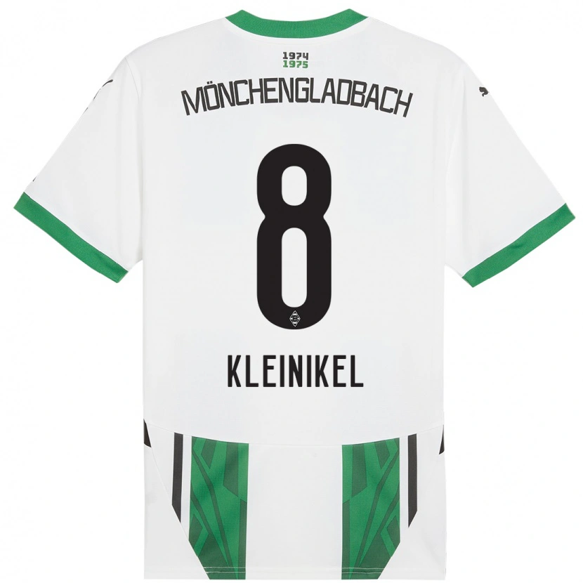 Danxen Enfant Maillot Nadja Kleinikel #8 Blanc Vert Tenues Domicile 2024/25 T-Shirt