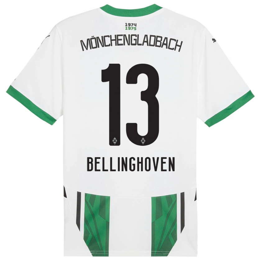 Danxen Enfant Maillot Christina Bellinghoven #13 Blanc Vert Tenues Domicile 2024/25 T-Shirt