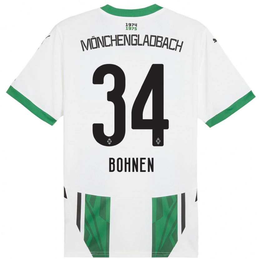 Danxen Enfant Maillot Bohnen #34 Blanc Vert Tenues Domicile 2024/25 T-Shirt