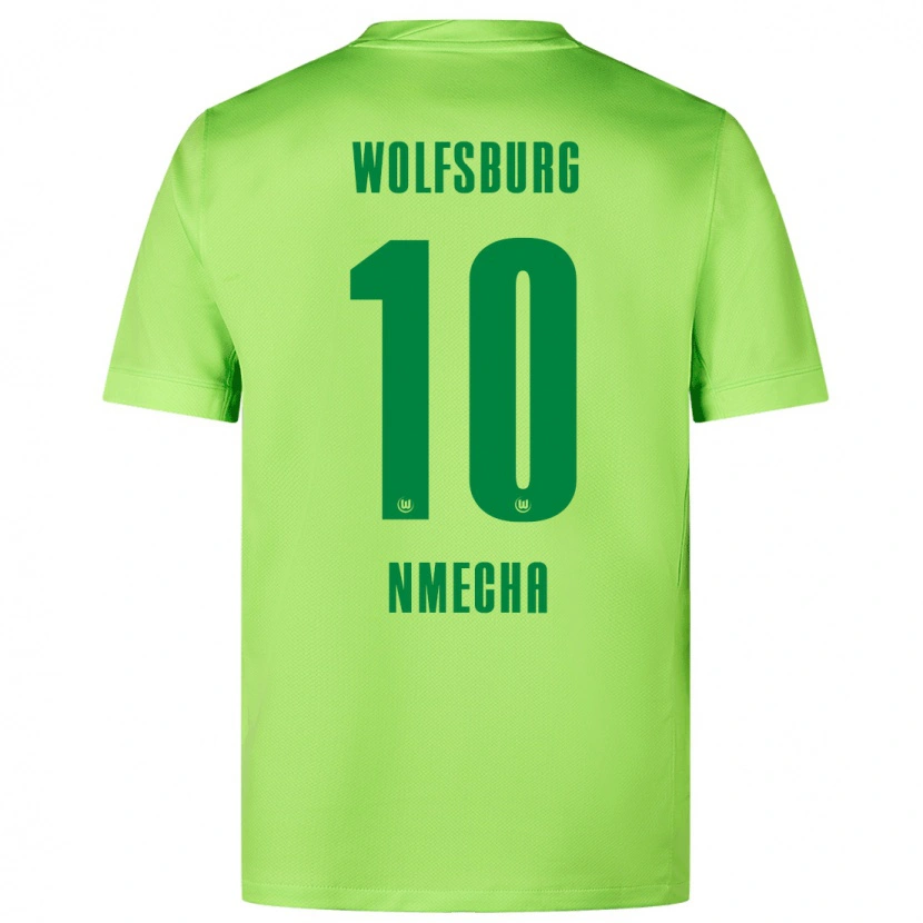 Danxen Enfant Maillot Lukas Nmecha #10 Vert Fluo Tenues Domicile 2024/25 T-Shirt