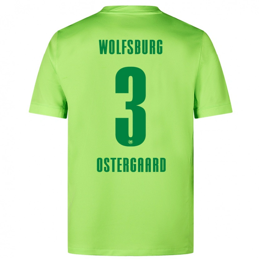 Danxen Enfant Maillot Christian Östergaard #3 Vert Fluo Tenues Domicile 2024/25 T-Shirt