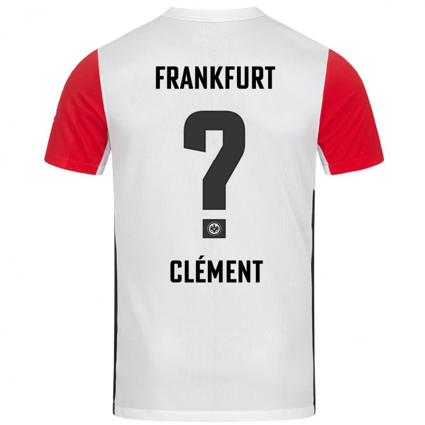 Danxen Enfant Maillot Noah Clément #0 Blanc Rouge Tenues Domicile 2024/25 T-Shirt