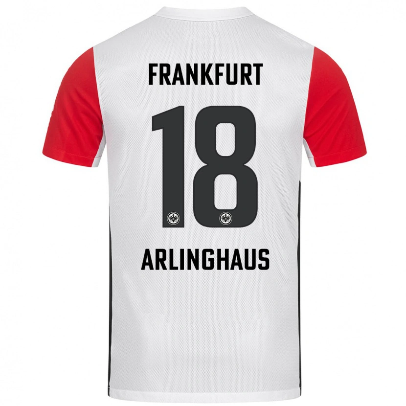 Danxen Enfant Maillot Max Arlinghaus #18 Blanc Rouge Tenues Domicile 2024/25 T-Shirt