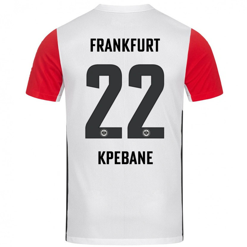 Danxen Enfant Maillot Tamiou Kpebane #22 Blanc Rouge Tenues Domicile 2024/25 T-Shirt