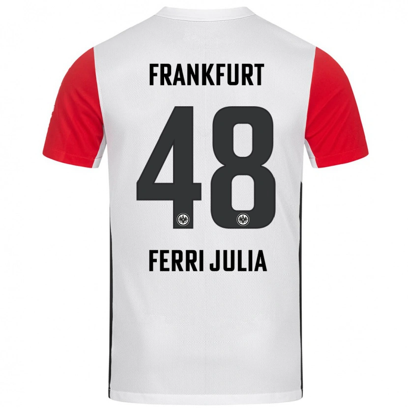 Danxen Enfant Maillot Nacho Ferri #48 Blanc Rouge Tenues Domicile 2024/25 T-Shirt