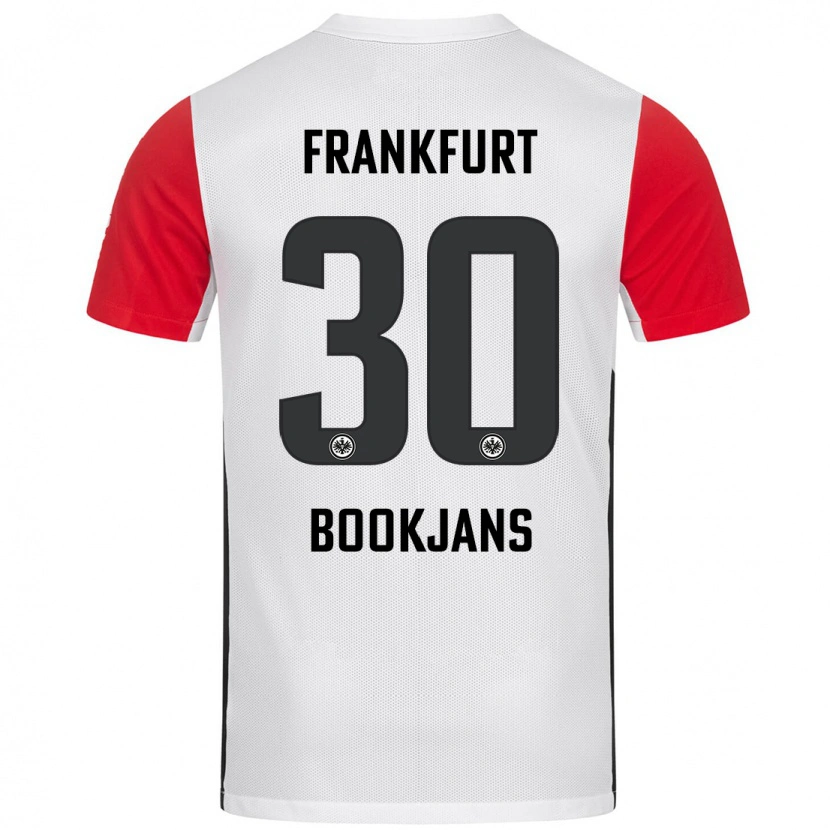 Danxen Enfant Maillot Jakob Bookjans #30 Blanc Rouge Tenues Domicile 2024/25 T-Shirt