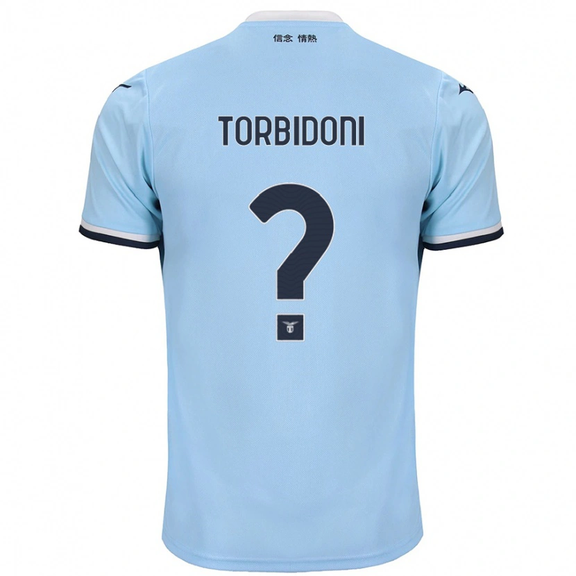 Danxen Enfant Maillot Marco Torbidoni #0 Bleu Tenues Domicile 2024/25 T-Shirt