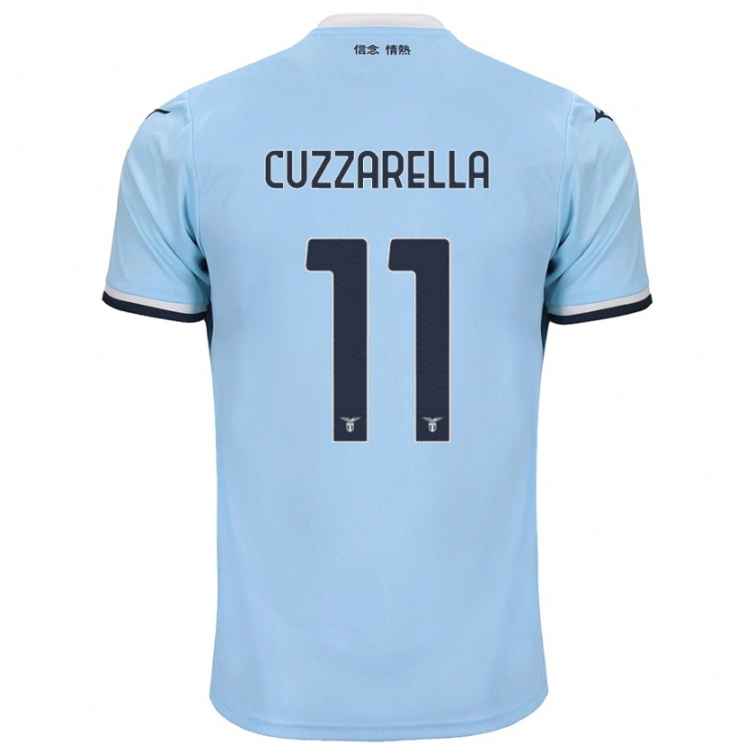 Danxen Enfant Maillot Cristian Cuzzarella #11 Bleu Tenues Domicile 2024/25 T-Shirt