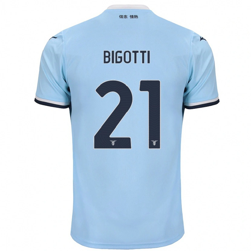 Danxen Enfant Maillot Massimo Bigotti #21 Bleu Tenues Domicile 2024/25 T-Shirt