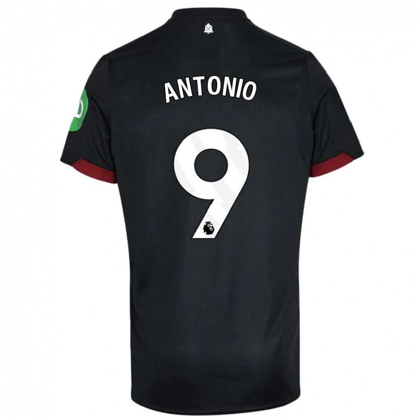 Danxen Enfant Maillot Michail Antonio #9 Noir Blanc Tenues Extérieur 2024/25 T-Shirt