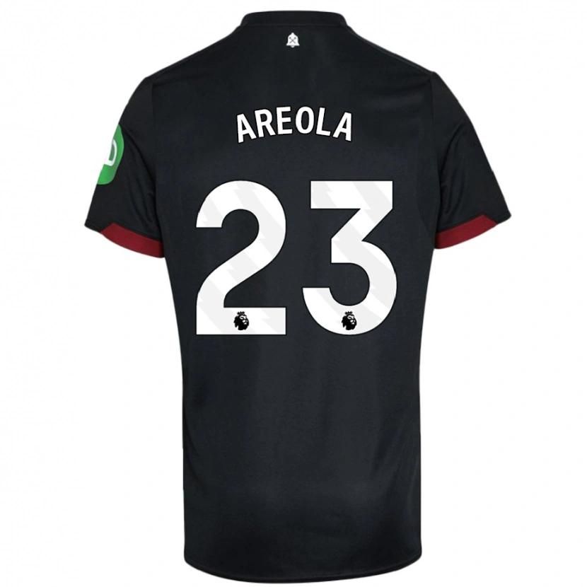 Danxen Enfant Maillot Alphonse Areola #23 Noir Blanc Tenues Extérieur 2024/25 T-Shirt