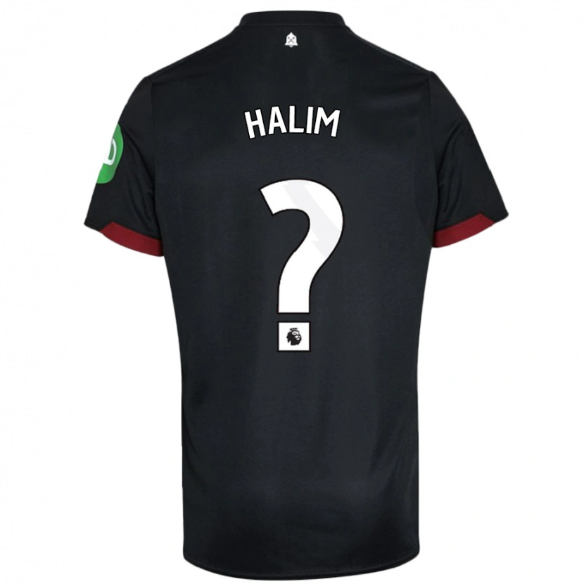 Danxen Enfant Maillot Mehmet Halim #0 Noir Blanc Tenues Extérieur 2024/25 T-Shirt