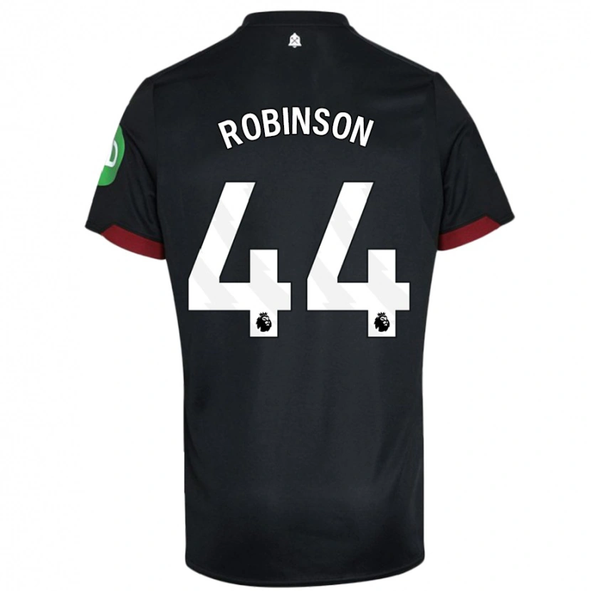 Danxen Enfant Maillot Junior Robinson #44 Noir Blanc Tenues Extérieur 2024/25 T-Shirt