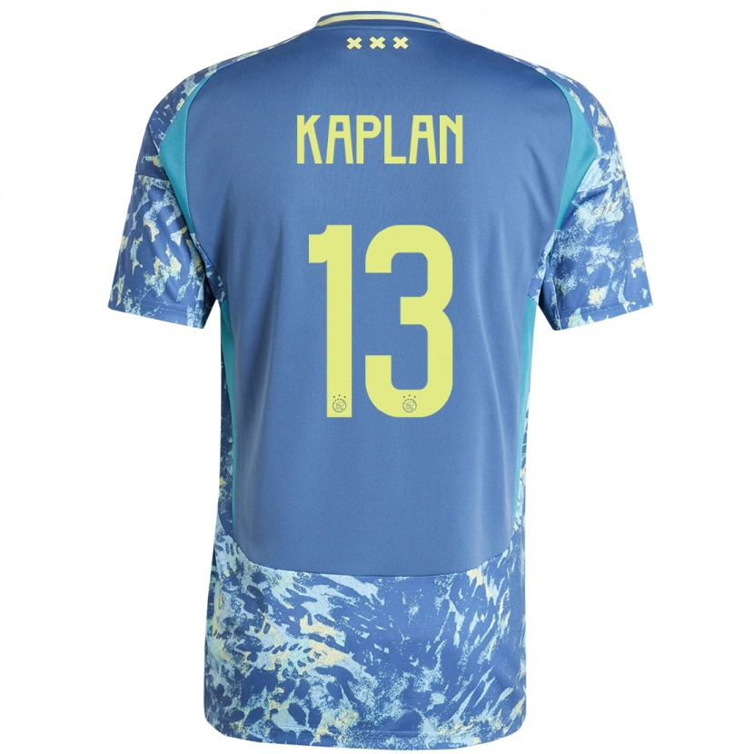 Danxen Enfant Maillot Ahmetcan Kaplan #13 Gris Bleu Jaune Tenues Extérieur 2024/25 T-Shirt