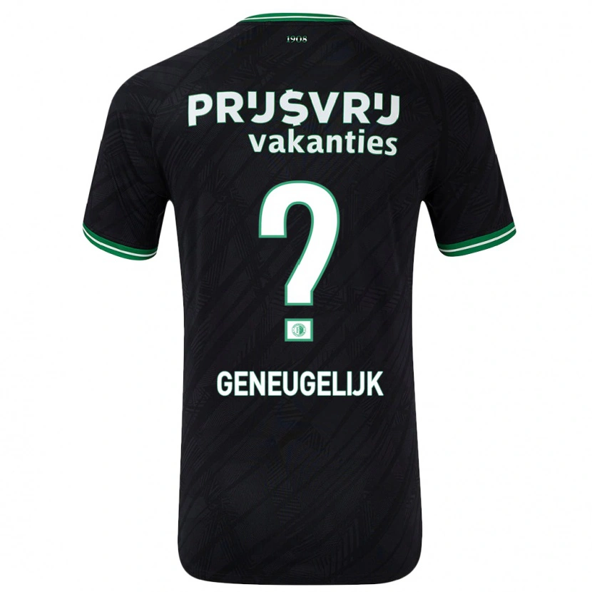 Danxen Enfant Maillot Ivar Geneugelijk #0 Noir Vert Tenues Extérieur 2024/25 T-Shirt