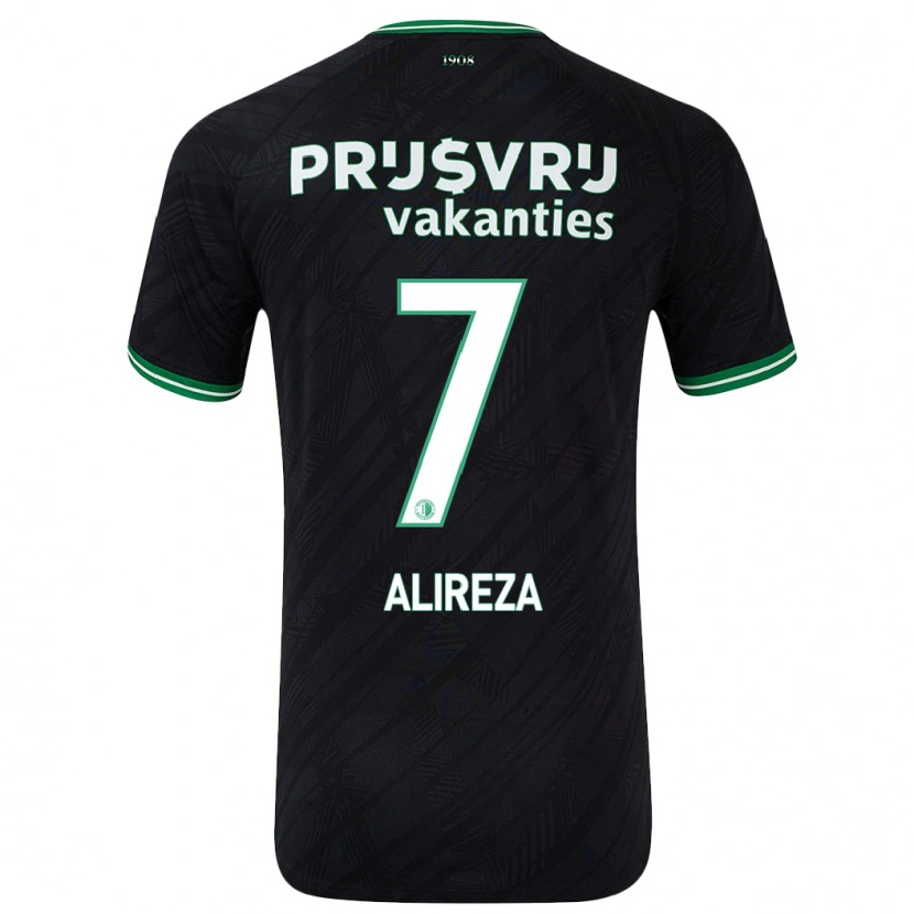 Danxen Enfant Maillot Alireza Jahanbakhsh #7 Noir Vert Tenues Extérieur 2024/25 T-Shirt