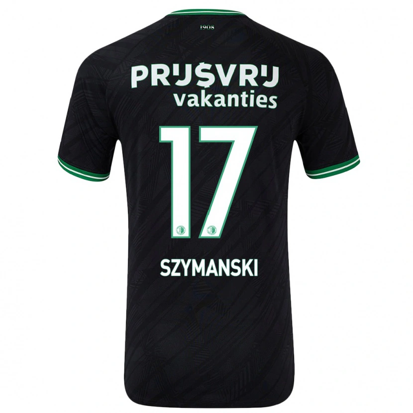 Danxen Enfant Maillot Sebastian Szymanski #17 Noir Vert Tenues Extérieur 2024/25 T-Shirt