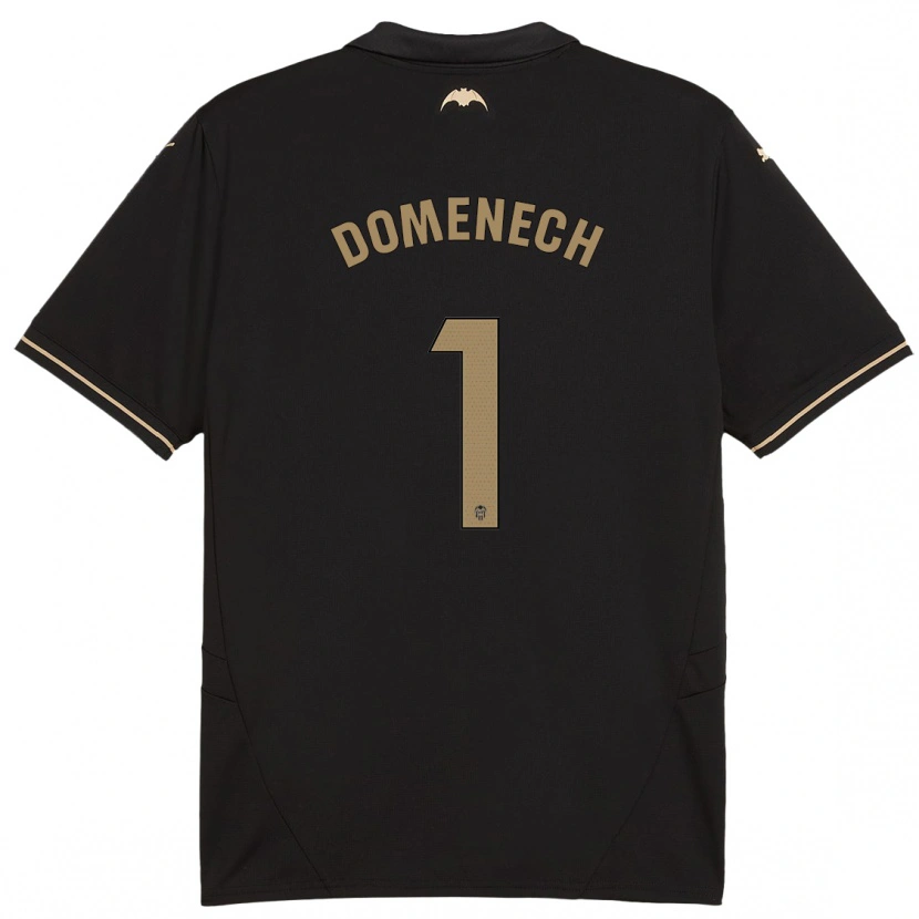 Danxen Enfant Maillot Jaume Doménech #1 Noir Tenues Extérieur 2024/25 T-Shirt