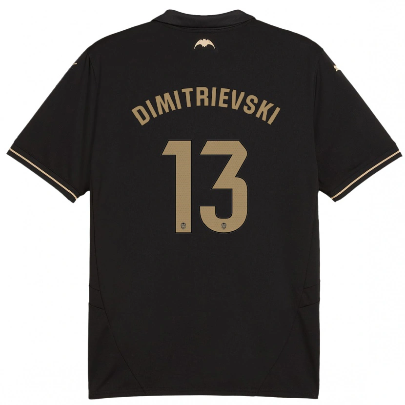 Danxen Enfant Maillot Stole Dimitrievski #13 Noir Tenues Extérieur 2024/25 T-Shirt