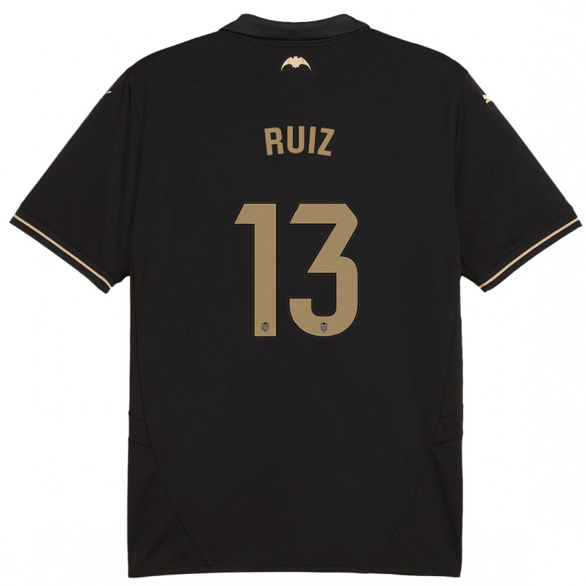 Danxen Enfant Maillot Nil Ruiz #13 Noir Tenues Extérieur 2024/25 T-Shirt