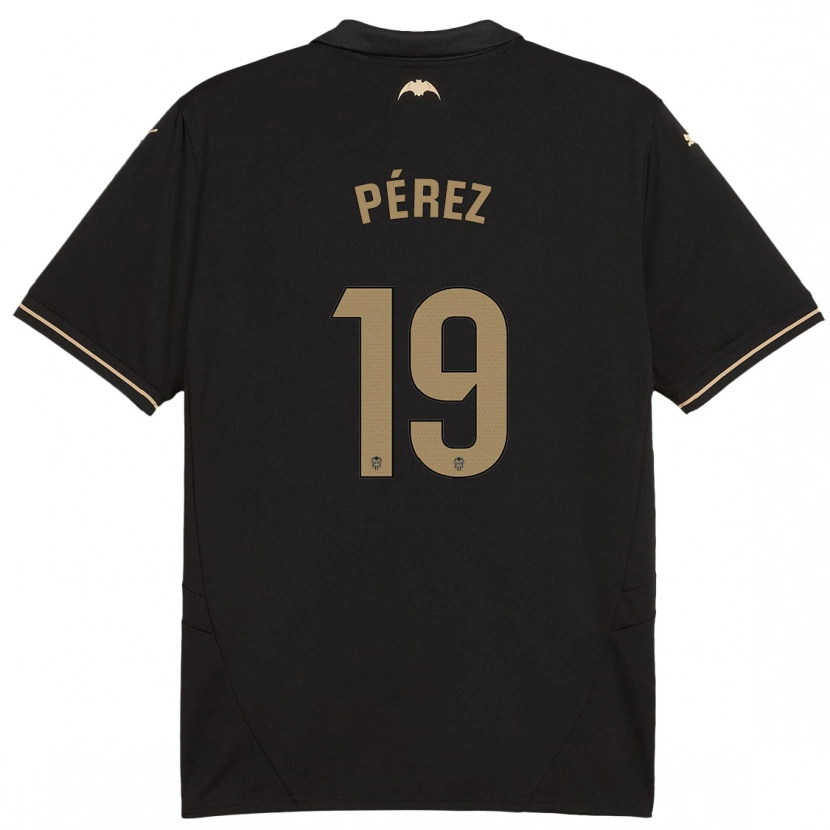 Danxen Enfant Maillot Joselu Pérez #19 Noir Tenues Extérieur 2024/25 T-Shirt