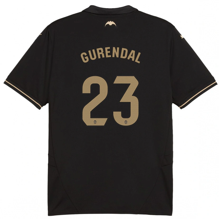 Danxen Enfant Maillot Alexander Gurendal #23 Noir Tenues Extérieur 2024/25 T-Shirt