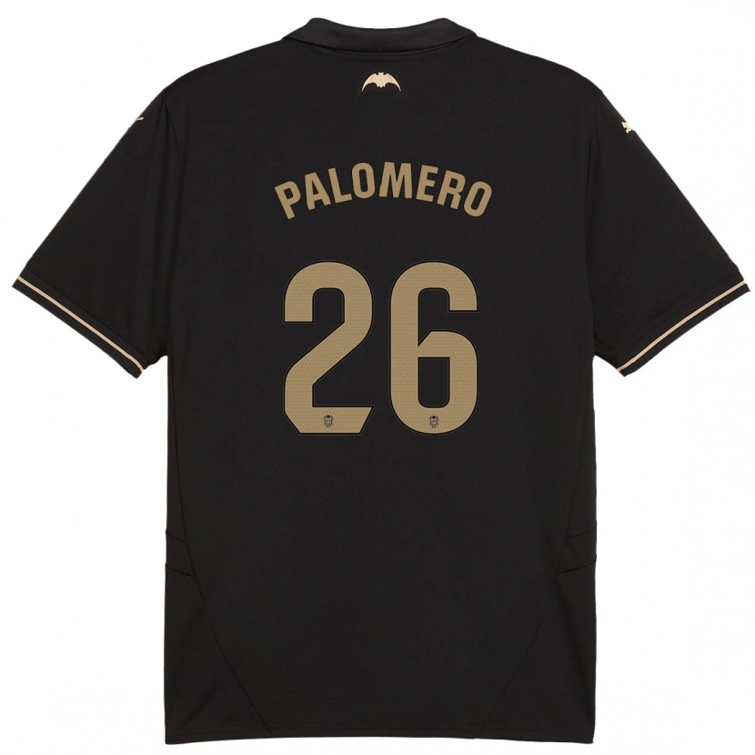 Danxen Enfant Maillot Marc Palomero #26 Noir Tenues Extérieur 2024/25 T-Shirt