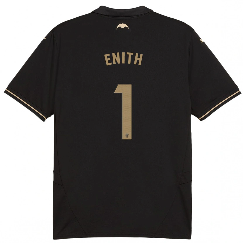 Danxen Enfant Maillot Enith #1 Noir Tenues Extérieur 2024/25 T-Shirt